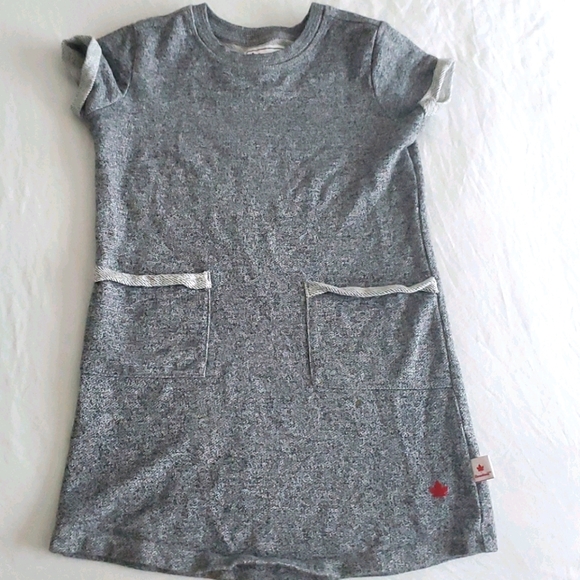 CANADIANA girls short-sleeve grey dress - Picture 1 of 5
